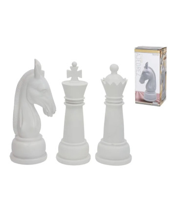 Pièce d'Échecs Finition Blanche - Figurine Décorative