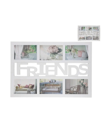 Portafoto "FRIENDS" Bianco Collage 6 Foto 48x33cm