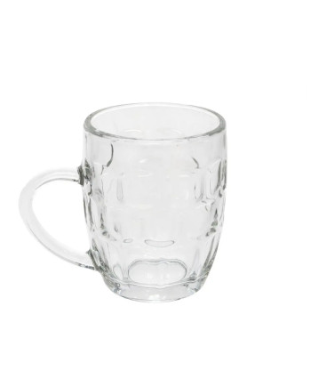 6-Pack Beer Mugs 550ml Classic Dimpled Glass