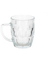 Beer Mugs Glass 550ml (Set of 6) Dishwasher Safe Heavy Duty