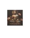 Quadro Buddha Zen 40x40cm Dettagli Dorati Decorazione