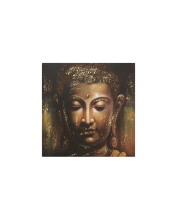 Buddha Lotus Flower Canvas Zen Decor 40x40x3cm