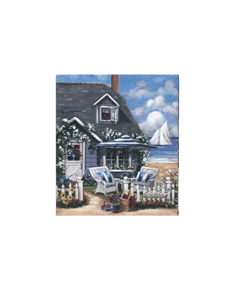 Toile Décorative Scène Plage 50x60x1.8cm