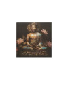 Zen Buddha Painting 40x40cm Gold Details Decor