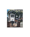 Tableau Vélo Fleurs Art Mural Toile 50x60x1.8cm