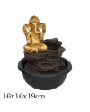 Decorative Ganesha Fountain | Black Ceramic Base Waterfall