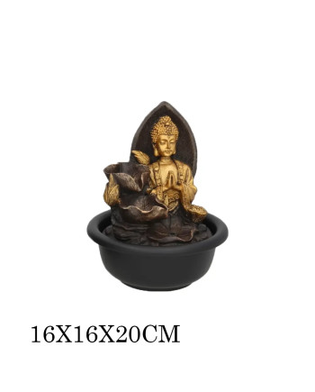 Fuente de Buda Zen 16x16x20 cm Decoración Interior