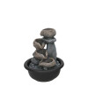 Fontaine Zen Intérieur Cascade Roches 16x16x19 cm Gris