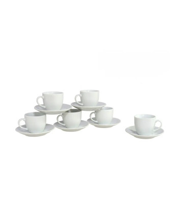 Set of 6 Tarck Espresso Cups with Saucers 80cc Ceramic