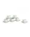 Set 6 Tazzine Caffè con Piattino Tarck 80cc Ceramica