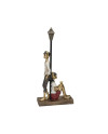 Figura Decorativa Coppia con Lampione in Resina 37 cm