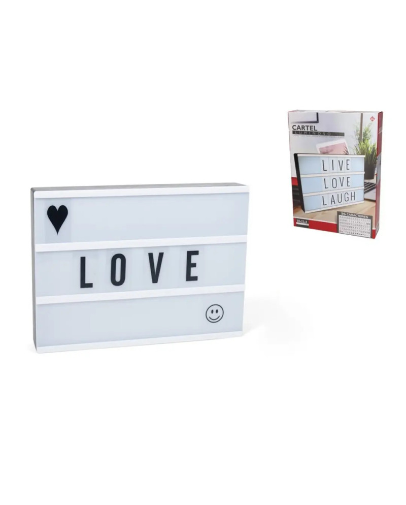 LED Light Box 30cm Interchangeable Letters Sign Decor Lamp