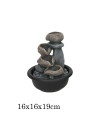 Indoor Zen Fountain Rock Cascade 16x16x19 cm Grey Brown