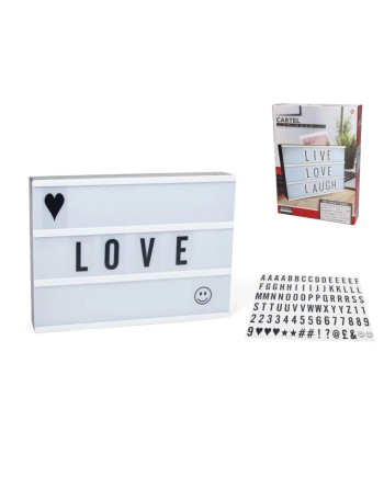 LED Lichtbox 30cm Wechselbare Buchstaben Schild Deko Lampe