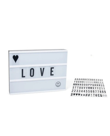 LED Lichtbox 30cm Wechselbare Buchstaben Schild Deko Lampe