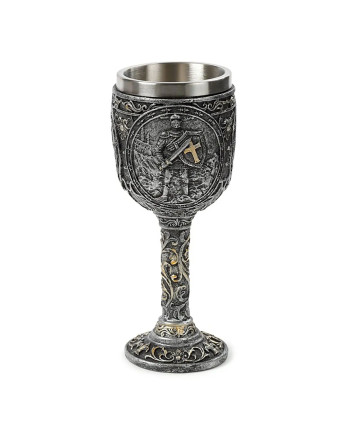Calice Cavaliere Ascia Rilievo Decorazione Medievale