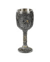 Cáliz Caballero Medieval Hacha Relieve Decoración