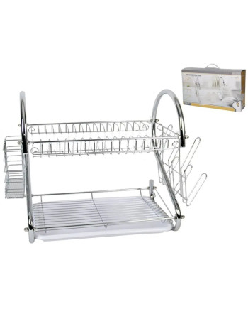 Égouttoir Vaisselle Alen Métal Plateau Plastique Cuisine